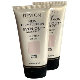 Revlon 2 Revlon New Complexion Even Out Makeup Oil-Free SPF 20 Ivory Beige 1 oz
