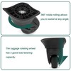 Ech.Apr 2Pcs Luggage Wheels Replacement, Rubber Luggage Swivel Caster, 360