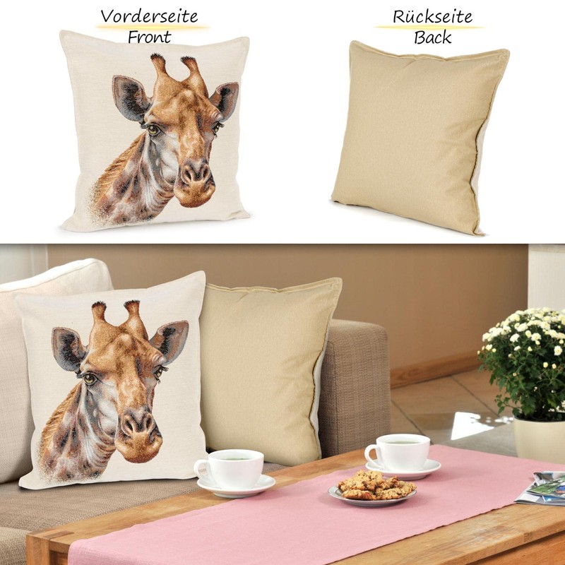 ANRO Cushion Cover Decorative Cushion Sofa Cushion Cover Tapestry Giraffe