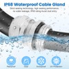 4 Pcs 1/4" NPT Nickel-Plated Copper Waterproof Cable Gland, IP68