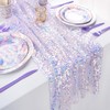 Sequin Iridescent Table Runner 25x120 Inches Purple Table Runners Sparkly