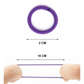 100 Pcs Elastic Hair Ties, Mini colorful Hair bobbles for girls，Ponytail Holders Baby Hair Bands，10 Colors Toddler Hair Bands (Gradient Purple)