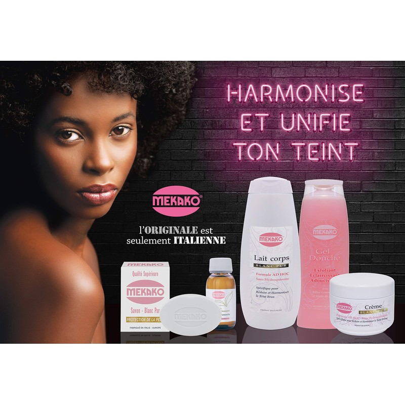 Mekako Gel Douche Exfoliant, Eclaircissant, Adoucissant, 420 ml