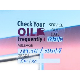 Parts Flix OCS-500 Clear 1.75" x 1.75" Premium Quality Oil Change Stickers Static Cling, 500 Pack