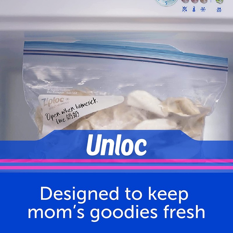 Ziploc Medium Food Storage Freezer Bags, Grip 'n Seal Technology