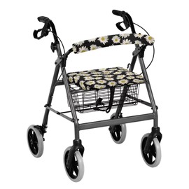 LedBack Rollator Walker Accessories Daisy Rollator Walker Seat and Backrest Covers Fashion Accessories Walkers for Seniors with Seat Gift Covers