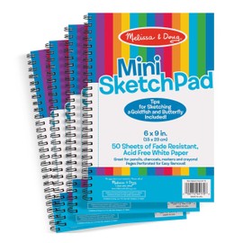 Melissa & Doug Mini-Sketch Spiral-Bound Pad (6 x 9 inches) - 4-Pack