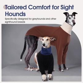 DENTRUN Italian Greyhounds Clothes Dog Cozy Sweater, Fluffy Fleece Jumper Soft Pyjamas for Greyhound-shapped Whippet-Like Dogs, Turtleneck Warm Dog Lightweight Sweatshirt for Cold Weather