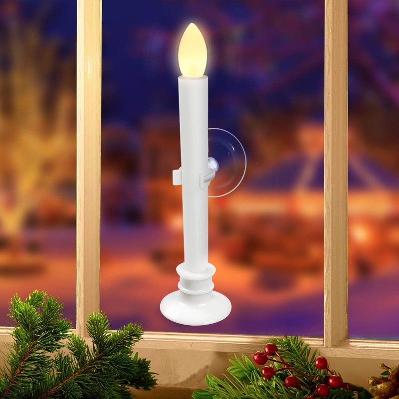 Flameless Candles with Remote Timers for Window 6PCS Battery Window
