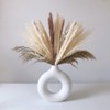 Eastern Rock White Ceramic Vases for Pampas Grass,Water Drop Design