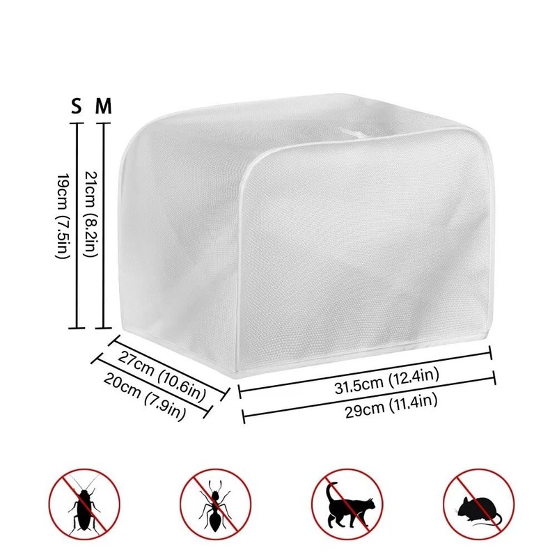 ZDCUSTOM White Marble Toaster Cover 4 Slice Bread Toaster Oven