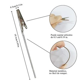 LURI 50 pk de cocodrilo clip de metal, porta tarjetas de presentacion de 4.05in. Se puede utilizar como tabla portapapeles clip, porta menu, invitaciones para boda clip, tarjetas de regalo clip y más