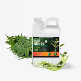 Yield Titan's 100% Pure Cold Pressed Concentrated Neem Oil for Indoor and Outdoor Plants and Vegetable (32OZ)