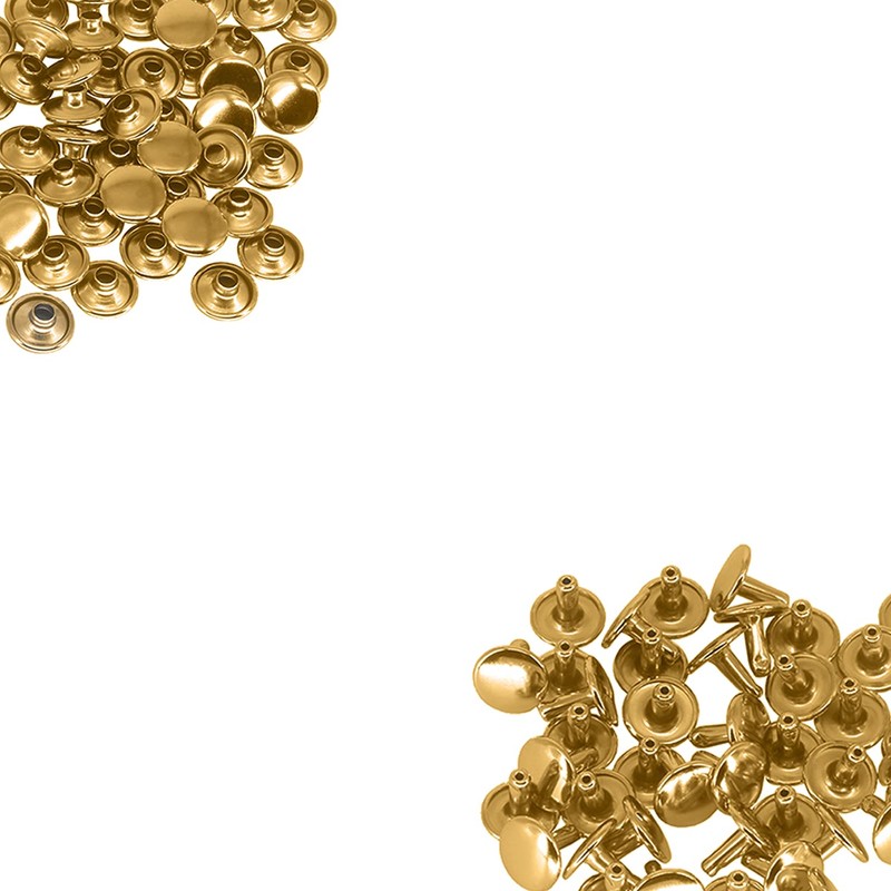 Trimming Shop Double Cap Rivets, Tubular Metal Studs for Clothing