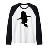 Ten Gallon Hat Cowboy Silhouette Raglan Baseball Tee