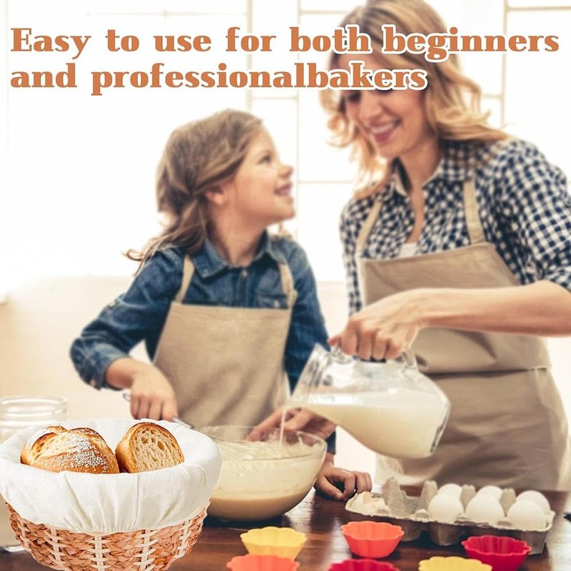 PAIKIUU Proofing Bags for Dough 6PCS Banneton Liner Cloth Linen