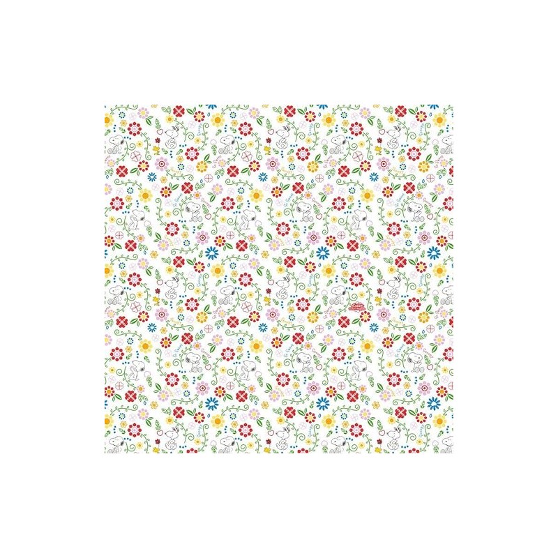 CafePress Peanuts Snoopy Spring Pattern Decorative Fabric Shower Curtain