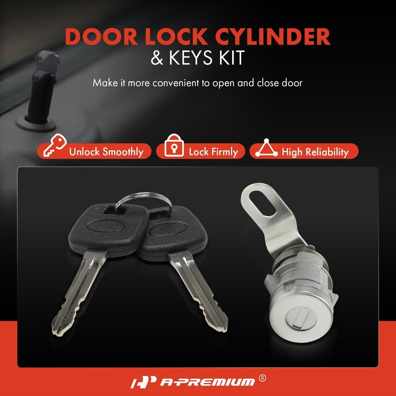 A-Premium Rear Tailgate Trunk Liftgate Door Lock Cylinder Kit with