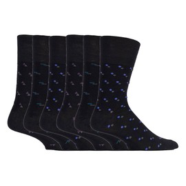 Gentle Grip Sock Shop 6 Pairs Mens Loose Soft Top Non Elastic Bamboo Socks (6-11 UK, SOMRM03)