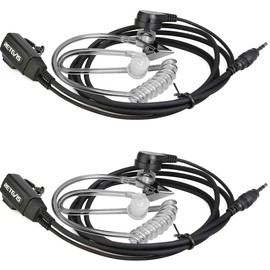 Retevis RB48 Walkie Talkie Headset with Mic 1 Pin 2.5mm, Transparent Acoustic Tube, Compatible with RB48 RT49 RT49B RT49P Two Way Radio, Walkie Talkie Earpiece(2 Pack)