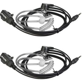 Retevis RB48 Walkie Talkie Headset with Mic 1 Pin 2.5mm, Transparent Acoustic Tube, Compatible with RB48 RT49 RT49B RT49P Two Way Radio, Walkie Talkie Earpiece(2 Pack)