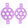 2Pcs Pancake Maker Mold, 7 Cavity Star/Heart Shape Non-Stick Egg