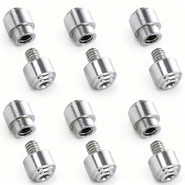 Replacement Thumb Studs Compatible with Benchmade Bugout 535 Series & Compatible Models (6-Pack, Anodized Aluminum, Bright Silver)