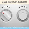 Lock/Unlock Directional Self-Adhesive Stickers, 100Pcs Transparent Labels with Strong Adhesive