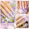 RARJSM Nude Gel Nail Polish Purple Glitter 6pcs Set 7.5ml
