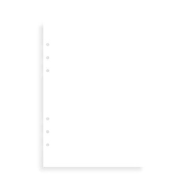 Filofax Personal Clipbook Plain Paper refill, White