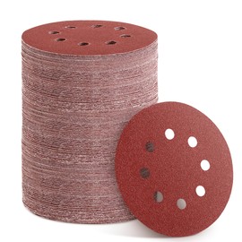 YEHBS 150pcs 60 Grit Sanding Discs, 5-Inch 8-Hole Sandpaper, for Woodworking or Automotive
