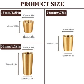 Singring 4PCS Brass Wood Cutting Board Feet Jewelry Box Feet Walnut Wood Board Feet Display Tray Riser Feets with Screws and Washers for Kitchen Appliances and Multiple Furniture (30mm/1.18inch)