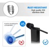 BGL Toilet Brush Black, Stainless Steel, Square Toilet Brush, Black