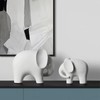 SXSZZXL Elephant Statue Decor Simple Ceramics Elephant Figurines Creative Home