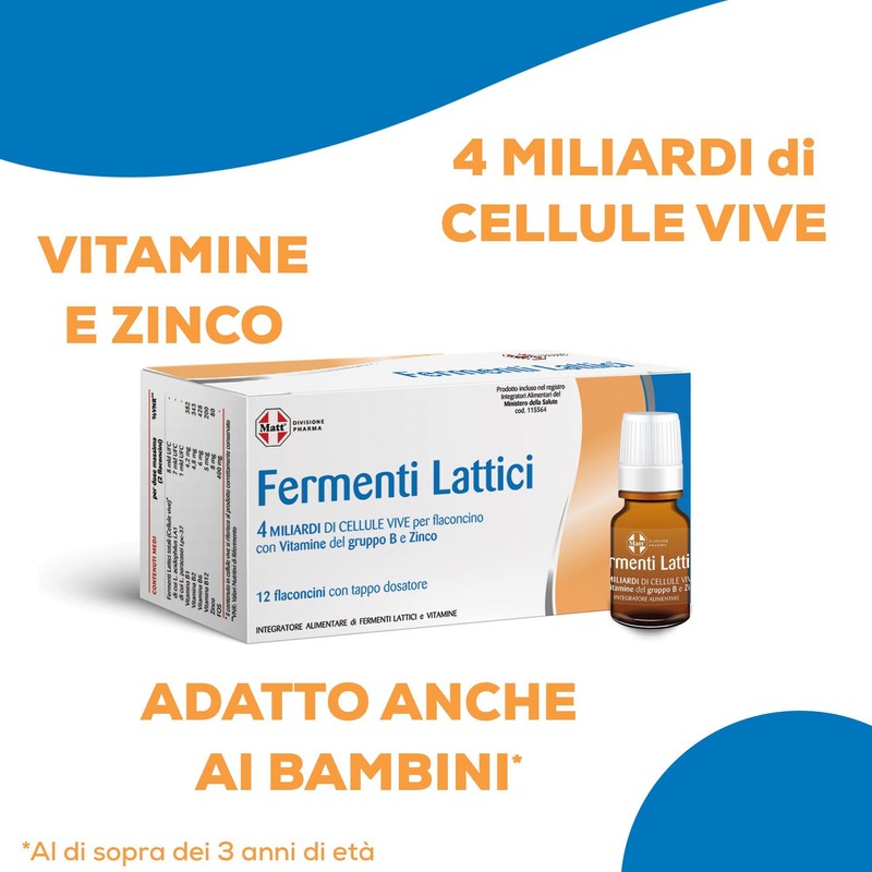 Matt, Fermenti Lattici Bambini e Adulti, con 4 Miliardi di