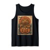 Funny Spooky Bearded Dragon Pumpkin Japanese Ramen Noodles Tank Top