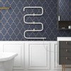 COSTWAY Heated Towel Warmer, Freestanding & Wall-Mounted 5-Bar Drying Rack
