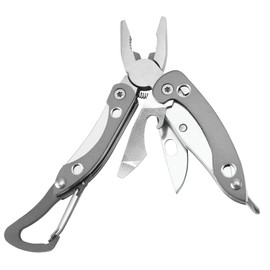 Performance Tool W9377 7-in-1 Foldable Multi-Tool with Pliers, Knife, and Screwdrivers, Easy Access Clip, 4.5-Inch Open Length, 3.3-Inch Closed Length