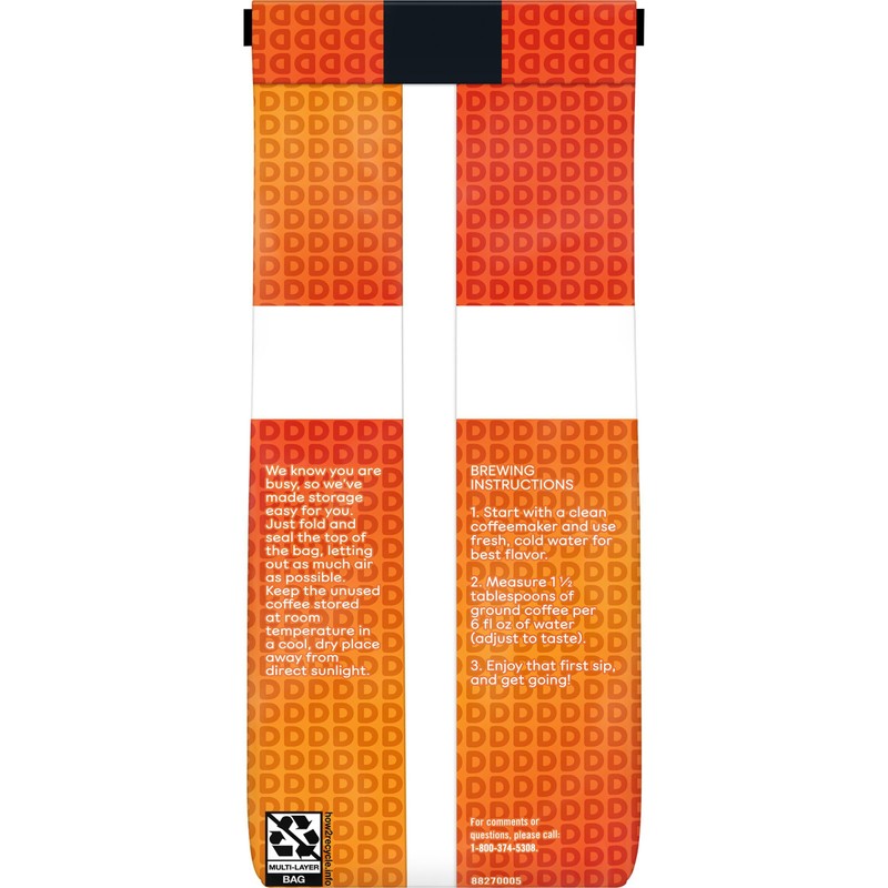 Dunkin' Ground Coffee, Dark Roast, 11 Ounces (Pack of 6)