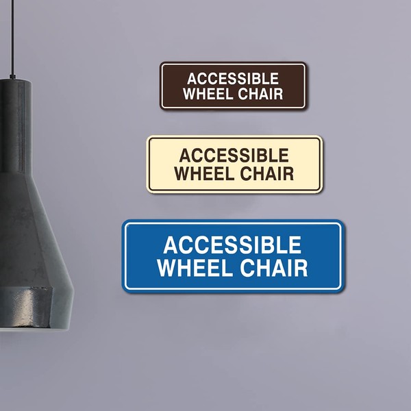 Signs ByLITA Standard Accessible Wheel Chair Sign (Brushed Gold) -