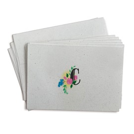 Sugartown Greetings Floral Monogram Note Cards - 24 Stationery Note Cards with Envelopes (Letter C)