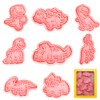 Dino Cookie Cutter, 8 Pieces Dinosaur Cookie Cutters, Plastic, Dinosaur