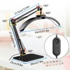 Smocraut Half Moon Light for Nail Desk, 2-in-1 Foldable Half