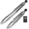 Vel. Premium Kitchen Tongs Set Non-Slip - Pack of 2