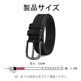 DOOPAI Men's Belt, Business Belt, Large Size, Comfort, Adjustable Fit, Suit Belt, 41.3 - 59.1 inches (105 - 150 cm), Gift Box Included, Father's Day, Gift Box Included, 02black