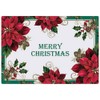 Merry Christmas Poinsettia Paper Placemats 9.75 x 14 (100), red,green