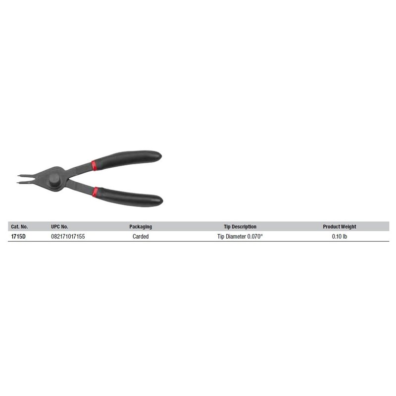 GEARWRENCH Fixed Tip Convertible Snap Ring Pliers - 1715D