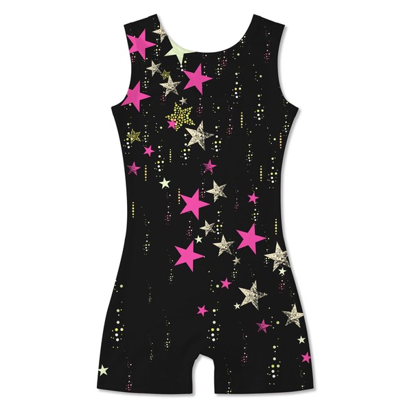 uideazone Gymnastics Leotards for Girls Star Unitards Biketards Dance Bodysuit