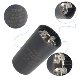 59-71 MFD (uF) 220VAC CD60 Circular Motor Starting Capacitors Compatible with Franklin Control Box 2801054915 275464105,CRC 2824075015 1/2 and 3/4 HP Well Pumps and Others.
