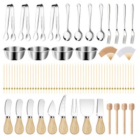 169 Pcs Charcuterie Boards Accessories Charcuterie Utensils Cheese Butter Spreader Knife Set Small Serving Tongs Forks and Spoons Dipping Bowls Honey Dipper Toothpick Flags Cocktail Picks